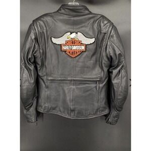 Harley Davidson FXRG Women's Leather Riding Jacket Medium Motorcycle Black